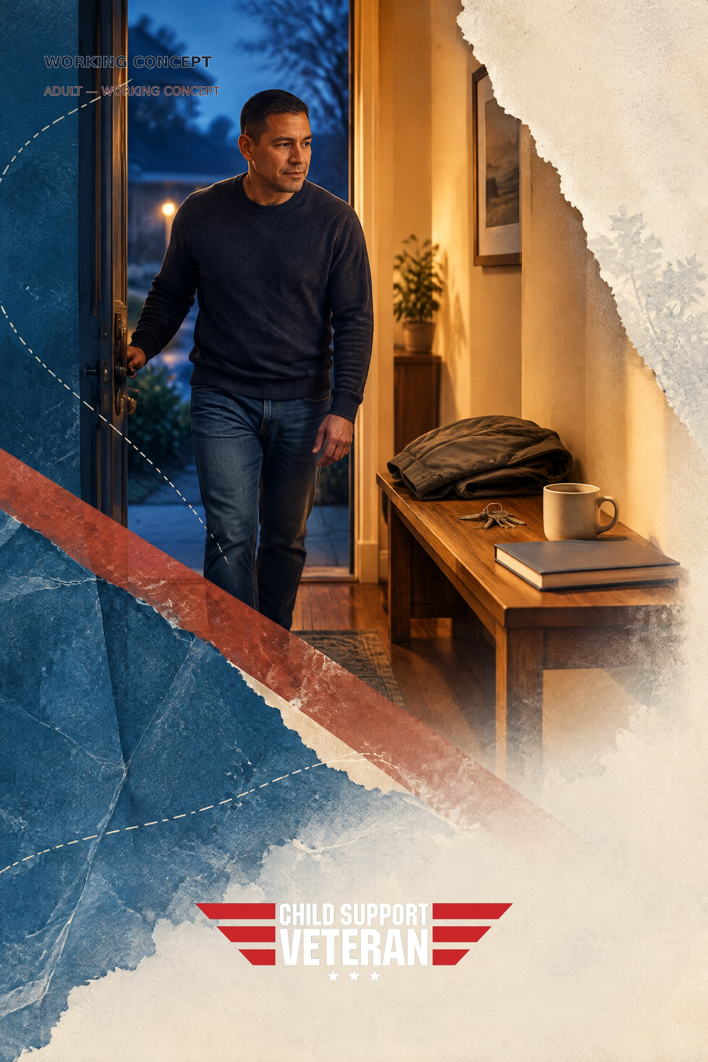 Illustrative working-concept cover for Duty Comes Home.